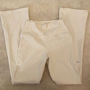 alo white yoga flare pants